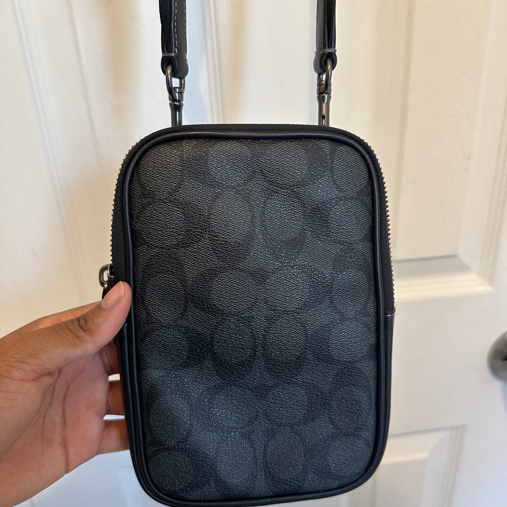 Black Leather Crossbody Bag